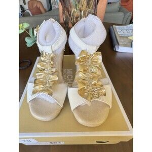Michael Michael Kors Cate Nicki Peep Toe Wedge Sandal Toddler Girl's Size 11 M